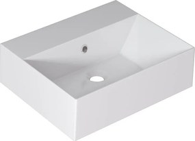 Lavabo da appoggio Niwa rettangolare in ceramica L 50 x H 13.2 x P 42 cm bianco