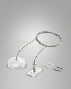 Kit sospensione  l.200cm per binario 48v bianco track 2,74