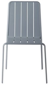 Sedia da giardino con braccioli Idaho NATERIAL, struttura in alluminio blu, seduta in alluminio azzurro