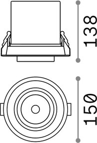 Ideal Lux - Faretto LED da incasso NOVA LED/30W/230V CRI90 Ø 13,8 cm nero
