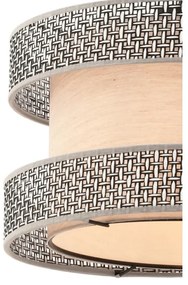 Lampadario su cavo HALO 1xE27/60W/230V beige/grigio