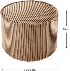 Pouf per bambini marrone con rivestimento in velluto a coste – Wigiwama