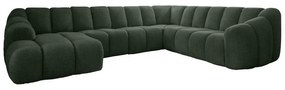 Divano angolare verde scuro (con penisola a destra/a U) Shell – Miuform