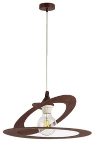 Sospensione Moderna 1 Luce Ferro Taglio Laser Marrone e Corten Serie Geko