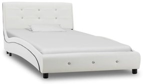 Giroletto Senza Materasso Bianco İn Similpelle 90x200 Cm /