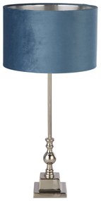 Lampada Da Scrivania Contemporanea Whitby Metallo Cromo Tessuto Cromo 1 Luce E27