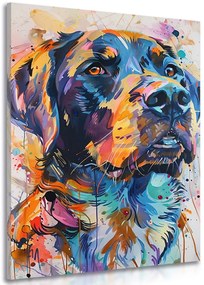 Stampa su tela – Cane con imitazione di pittura