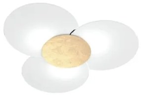 Clover applique-plafoniera d.100 cm 6 luci foglia oro 1114-100-fo