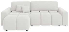 Divano angolare bianco allungabile (con composizione variabile) Luki – Ropez