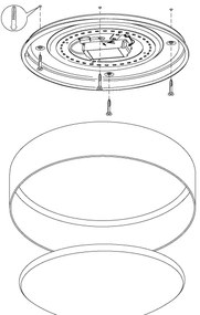 Eglo 96539 - Plafoniera LED dimmerabile PALOMARO 1 1xLED/18W/230V