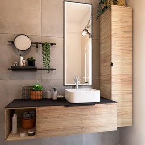 Colonna per mobile bagno Neo SENSEA 1 anta P 35 x L 30 x H 154 cm rovere miele legno