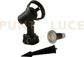 Proiettore led grubb nero 1 luce attacco e27 7w 510lm 4000k con pic...