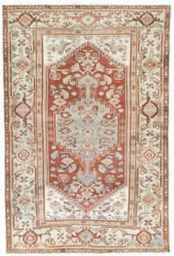 Hamedan Tappeto 130 x 200 Rosso (Iran) Annodato A Mano