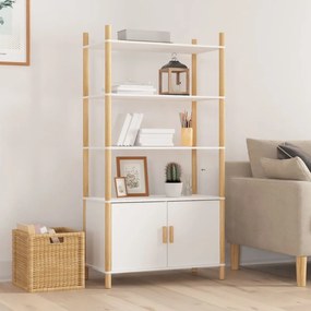 Credenza Bianca 80x40x153 Cm İn Legno Multistrato /