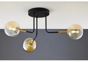 Jupiter 2037 - Lampadario a sospensione con supporto rigido BURANO 3xG9/10W/230V nero/oro/beige