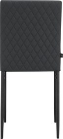 Set di sedie da pranzo in similpelle nere 2 pz Pavia - Støraa