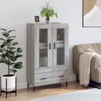 Credenza Grigio Sonoma 69,5x31x115 cm in Legno Multistrato 828322