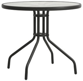 Tavolo da bistrot antracite Ø80x71 cm in acciaio