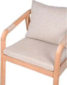 Sedie da esterno in set di colore naturale in legno massiccio 2 pz Bogota – Garden Pleasure