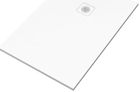 Piatto doccia SENSEA in composito minerale di resina gelificata Remix V3 bianco L 80 x L 120 x H 2.6 cm opaco