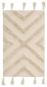 Tappeto in cotone lavabile crema 50x80 cm - Casa Selección