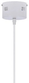 Lampadario LED bianco con paralume in metallo Lund – Candellux Lighting