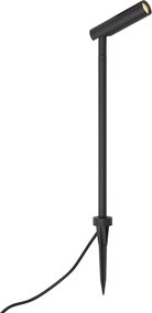 Faretto a picchetto moderno 12V Nero 10cm con LED IP65 - Voltaire Lino