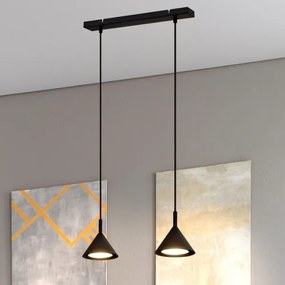 Lampadario a sospensione con filo ETNA 2xGX53/15W/230V nero