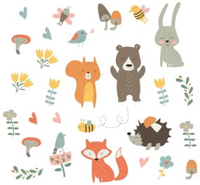 Set di adesivi murali Funny Scandinavian Animals - Ambiance