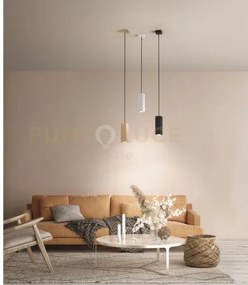 Sospensione aloa piccola 1 luce attacco gu10 nero h.20cm