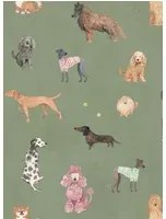 Sandberg Carta da parati Taiga and Friends - Green