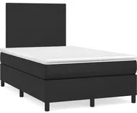 Letto a Molle con Materasso e LED Nero 120x190 cm in Similpelle 3270281