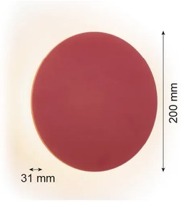Argon 8321 - Applique a LED OREGON PLUS LED/4,5W/230V 3000K 20 cm rosso