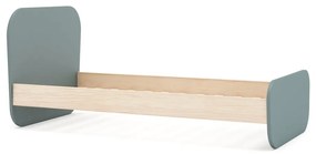 Letto da bambini verde polveroso con effetto pino con rete inclusa 90x190 cm Esteban – Marckeric