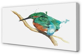 Quadro su tela Pappagallo dipinto colorato 100x50 cm