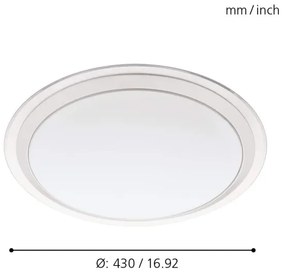Eglo 33255 - Plafoniera dimmerabile LED RGBW COMPETA-C LED/17W/230V Ø43 cm
