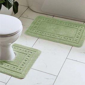 Set di tappetini per il bagno verde chiaro 2 pz per WC 50x80 cm Armoni – Catherine Lansfield