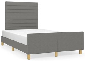 Giroletto Senza Materasso Grigio Scuro 120x190 Cm İn Tessuto /