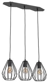 Lampadario a sospensione con filo BRYLANT BLACK 3xE27/60W/230V
