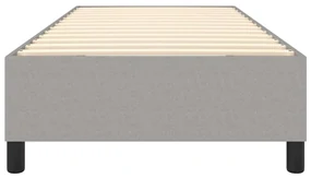 Giroletto a molle grigio chiaro 80x200 cm in tessuto