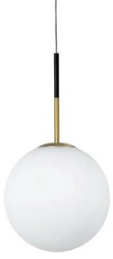 Miloox lampada a sospensione oro 1 luce in vetro bianco jugen ART.1744.70