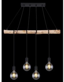 Globo 15439-4 - Lampadario su filo AUSTON 4xE27/60W/230V