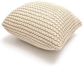 Pouf cuscino in maglia beige - Bonami Essentials