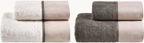 Set di 4 asciugamani in cotone Code Washed