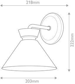 Alora Mood ALM-HALSTON-1WB-BK - Lampada da parete HALSTON 1xE14/40W/230V nera