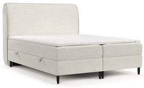 Letto boxspring crema con contenitore 180x200 cm Melba - Maison de Rêve