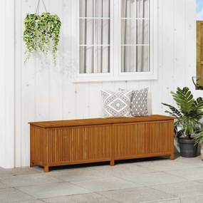 Contenitore Da Giardino 200x50x58cm İn Legno Massello Di Acacia /