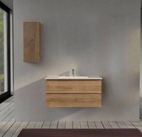 Mobile da bagno 100 cm sospeso Rovere - Sofia