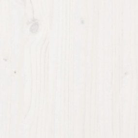 Divano da Giardino Bianco 79x60x62 cm in Legno Massello di Pino