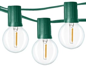 Brilagi -Catena decorativa da esterno LED GHIRLANDA 25xE12 20m verde IP44 bianco caldo